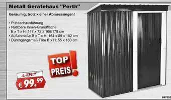 Stabilo Fachmarkt Metall Gerätehaus „perth” Angebot