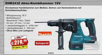 Stabilo Fachmarkt Makita Dhr243z Akku-kombihammer 18v Angebot