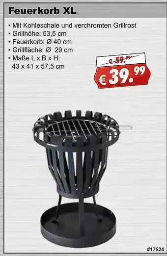 Stabilo Fachmarkt Feuerkorb XL Angebot