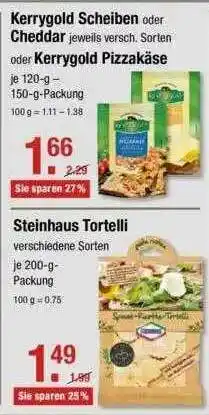 V Markt Kerrygold Scheiben Oder Cheddar Oder Kerrygold Pizzakäse Oder Steinhaus Tortelli Angebot