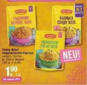 V Markt Tasty Bite Vegetarische Currys Angebot