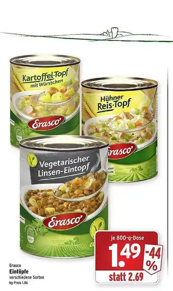 Wasgau Erasco Eintöpfe Angebot