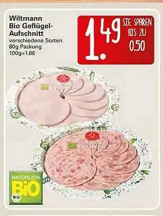 WEZ Wiltmann Bio Geflügel-aufschnitt Angebot