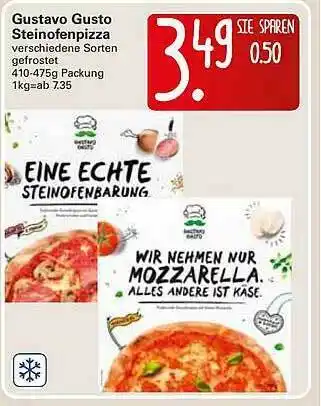 WEZ Gustavo Gusto Steinofenpizza Angebot