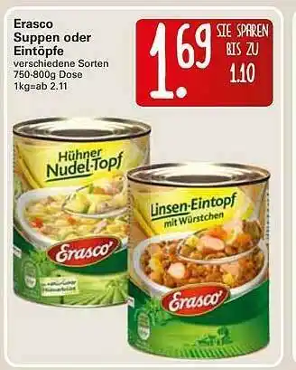 WEZ Erasco Suppen Oder Eintöpfe Angebot