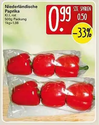 WEZ Niederländische Paprika Angebot