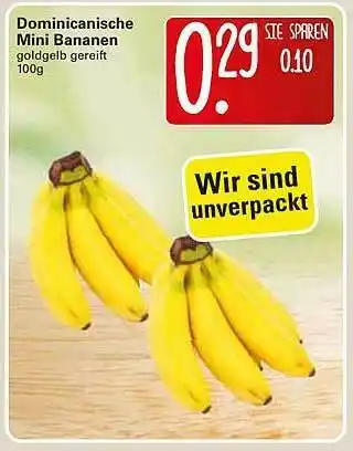 WEZ Dominicanische Mini Bananen Angebot