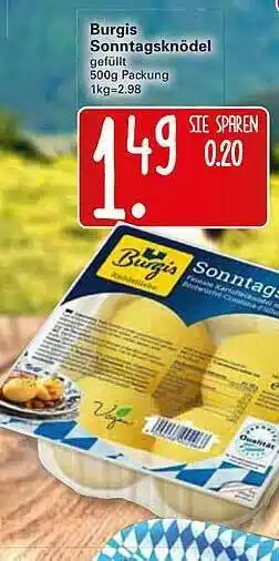 WEZ Burgis Sonntagsknödel Angebot