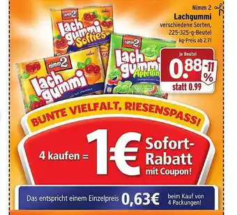 Wasgau Nimm 2 Lachgummi Angebot