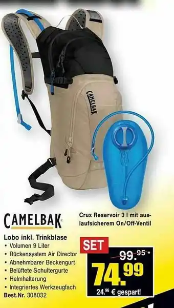 Zweirad Stadler Camelbak Lobo Inkl. Trinkblase Angebot