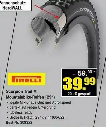 Zweirad Stadler Pirelli Scorpion Trail M Mountainbike-reifen 29 Angebot