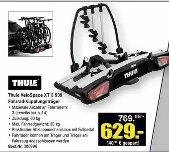 Zweirad Stadler Thule Velospace Xt 3 939 Fahrrad-kupplungsträger Angebot