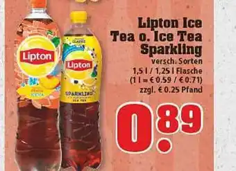 trinkgut Lipton Ice Tea Oder Ice Tea Sparkling Angebot