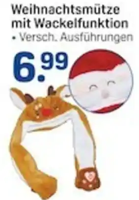 Rossmann Weihnachtsmütze mit Wackelfunktion Angebot