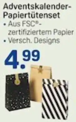 Rossmann Adventskalender-Papiertütenset Angebot