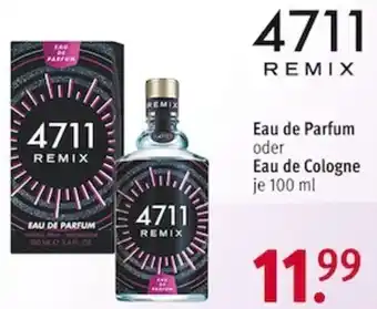 Rossmann 4711 REMIX Eau de Parfum oder Eau de Cologne 100 ml Angebot