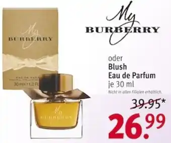 Rossmann My BURBERRY oder Blush Eau de Parfum 30 ml Angebot