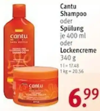 Rossmann Cantu Shampoo oder Spülung 400 ml oder Lockencreme 340 g Angebot