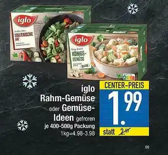 E-Center Iglo Rahm-gemüse Oder Gemüse-ldeen Angebot