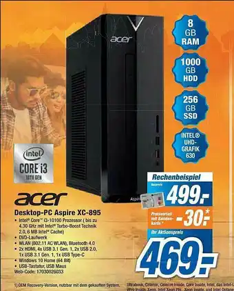 Expert Acer Desktop-pc Aspire Angebot