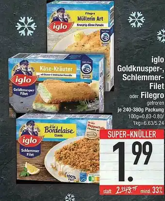 E-Center Iglo Goldknusper Schlemmer Filet Oder Filegro Angebot