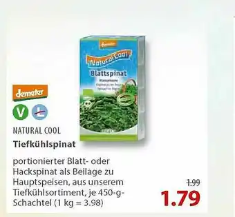 basic Natural Cool Tiefkühlspinat Angebot