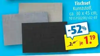 ROLLER Tischset Angebot