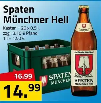 Logo Getränkemarkt Spaten Münchner Hell 20x0,5L Angebot