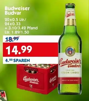 Hol'ab Getränkemarkt Budweiser Budvar 24x0,33L/20x0,5L Angebot