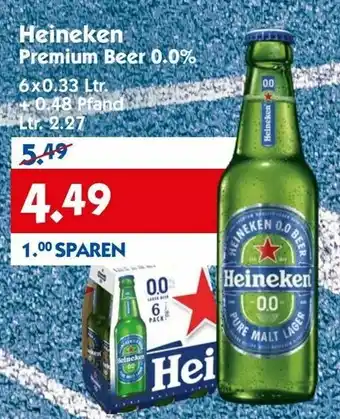 Hol'ab Getränkemarkt Heineken Premium Beer 0.0% 6x0,33L Angebot