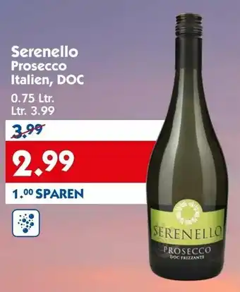 Hol'ab Getränkemarkt Serenello Prosecco Italien, DOC 0,75L Angebot