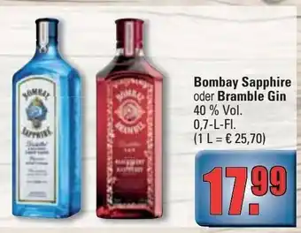 alldrink Bombay Sapphire oder Bramble Gin 0,7L Angebot