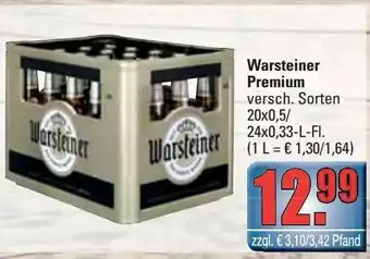 alldrink Warsteiner Premium 20x0,5L/24x0,33L Angebot