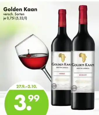 Trink und Spare Golden Kaan 0,75L Angebot