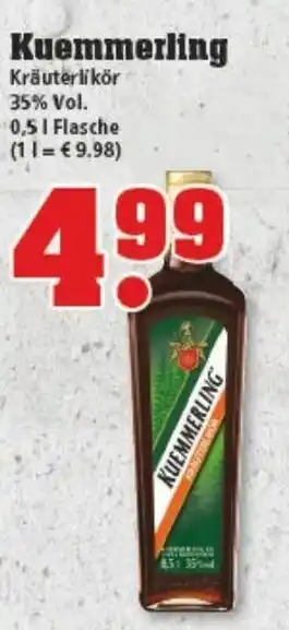 trinkgut Kuemmerling Kräuterlikör 0,5L Angebot