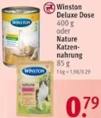 Rossmann Winston Deluxe Dose 400 g oder Nature Katzennahrung 85 g Angebot