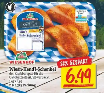 NP Discount Wiesenhof Wiesn Hend'l Schenkel 1,3kg Angebot