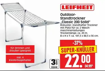 Edeka Herkules Outdoor standtrockner classic 200 solid Angebot