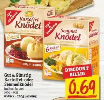 NP Discount Gut & Günstig Kartoffel oder Semmelknödel 200g Angebot