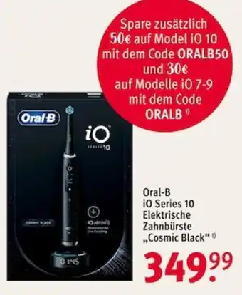 Rossmann Oral-B i0 Series 10 Elektrische Zahnbürste ,,Cosmic Black" Angebot