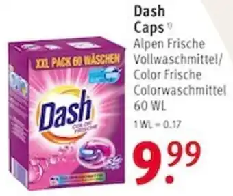 Rossmann Dash Caps Alpen Frische Vollwaschmittel 60 WL Angebot