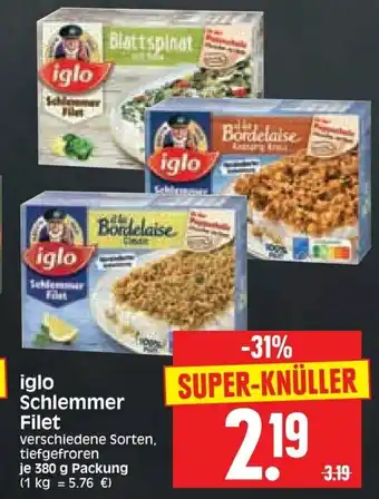 Edeka Herkules Iglo schlemmer filet 380g Angebot