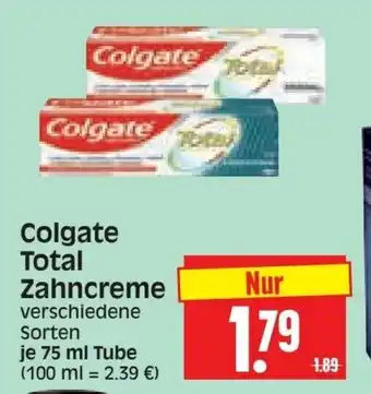 Edeka Herkules Colgate total zahncreme 75ml Angebot