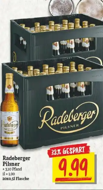 NP Discount Radeberger Pilsner 20x0,5L Angebot