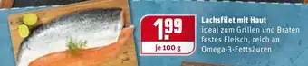 REWE Kaufpark Lachsfilet mit Haut 100g Angebot