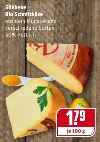 REWE Kaufpark Söbbeke Bio Schnittkäse 100g Angebot