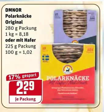 REWE Kaufpark DMNOR Polarknäcke Original 280g oder mit Hafer 225g Angebot