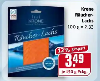 REWE Kaufpark Krone Räucher Lachs 150g Angebot