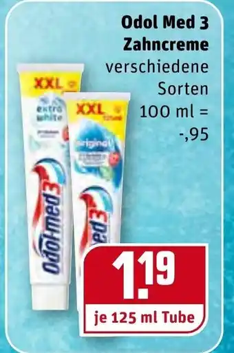 REWE Kaufpark Odol med3 Zahncreme 125ml Angebot