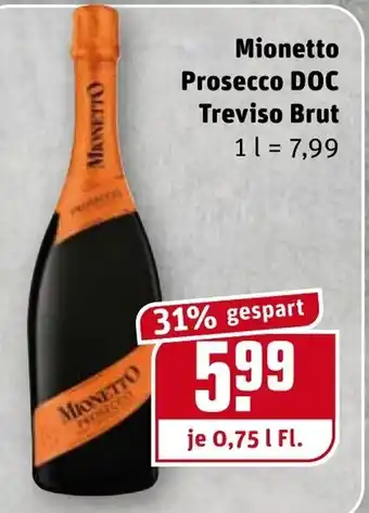 REWE Kaufpark Mionetto Prosecco DOC Treviso Brut 0,75L Angebot